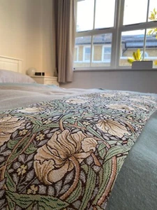 WILLIAM MORRIS BED RUNNER, runner tavolo da pranzo, arredamento casa art nouveau, camera da letto - Foto 1 di 3