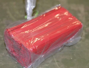 Alambre recubierto de plástico con lazos giratorios rojos 1000 piezas 4 pulgadas / 100 mm 10 cm reutilizable - Imagen 1 de 5