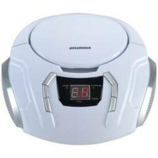 SYLVANIA Portable CD Player With Am and FM Radio (white) Cursrcd261bwhite