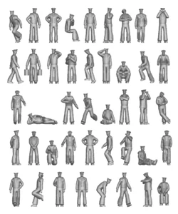 1/350 Royal Navy WWII Resin Crew Figures Set For Battleship - 75pcs ION R350-001 - Picture 1 of 9