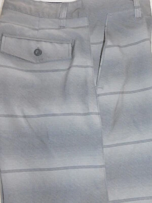 NWOT BIG BOYS SIZE 16 LOST GREY STRIPED BOARD SWIM TRUNKS SHORTS BOTTOMS - Image 1 of 2