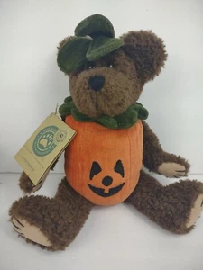 Boyds Bears Punkie Boor Bear Plush Teddy Pumpkin Vintage 11" with tag - Picture 1 of 6