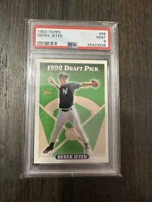 1993 Topps #98 Derek Jeter radiocontrol novato PSA 9 Yankees Salón de la fama Foto 1 de 2