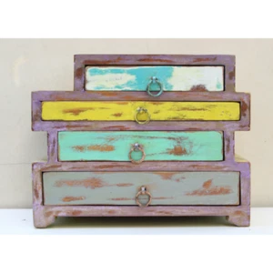 old handpainted wooden drawer for home decor wedding keepsake storage festival - Picture 1 of 6