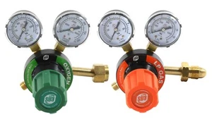SÜA Oxygen and Propane/Propylene Regulators Combo - Welding Gauges - V350 Series - Picture 1 of 8