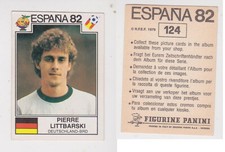 Panini FIFA 1982 World Cup Spain unused sticker #124 Pierre Littbarski Germany
