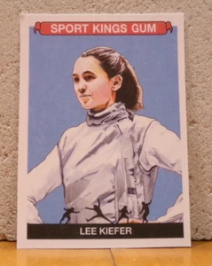 SPORT KINGS GUM TRADING CARD VINTAGE RETRO DESIGN LEE KIEFER (FENCING) - Picture 1 of 2