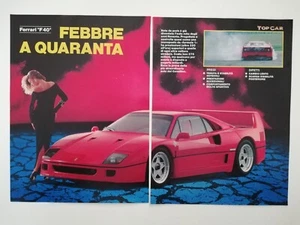 Clipping Ritaglio Articolo 1989 FERRARI F40 Febbre a 40 Speciale Top Car - Foto 1 di 5