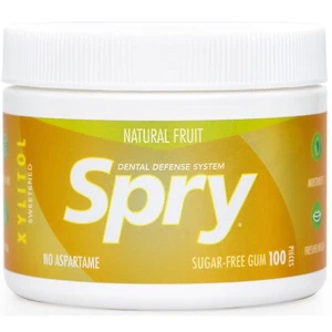 Spry Fresh Natural Xylitol Chewing Gum Sugar Free (Fresh Fruit, 100 pcs- 1 Pack) - Picture 1 of 4