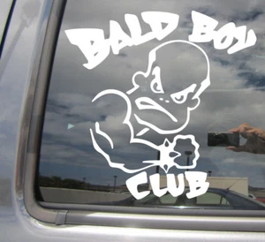 Bald Boy Club - Funny Humorous Hilarious Car Window Vinyl Decal Sticker 02067 - Bild 1 von 2