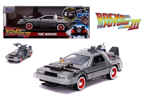 Jada Toys DE LOREAN "BACK TO THE FUTURE III" TIME MACHINE W/LIGHTS TRY ME 1:24 - Foto 1 di 1