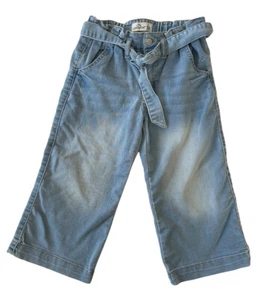 Jordache Girls Crop Wide Leg Jean 7 Light Wash Faded Distress - Picture 1 of 10