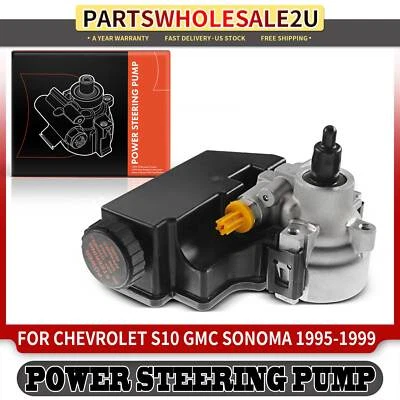 Power Steering Pump w/ Reservoir for Chevrolet GMC Isuzu S10 Sonoma 1995-1999 - Image 1 of 4