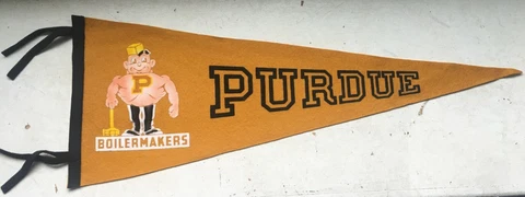 Vintage Purdue Boilermakers Pennant Football Basketball 29" Cover