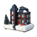  Maison de village rustique résine de Noël neige éclairée maison de table