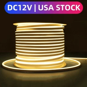 12V Neon LED Strip Lights Waterproof Flexible LED Tube Commercial Home DIY Decor - Picture 1 of 21