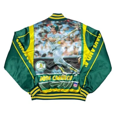 Chaqueta De Colección Rara Oakland Athletics José Canseco Línea Tiza Fanimation Para Hombres XL  Foto 1 de 4