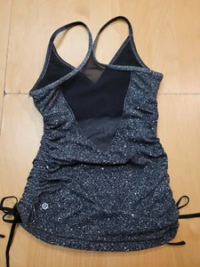 Lululemon Tank Top, Cinch Sides Straps, Black, Mesh Back, Bra Size 2, Ships Free - Picture 1 of 7