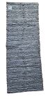 mDesign Bathroom Cotton Rectangular Rug, Long Runner, 60" x 22" Gray Chunky Loop