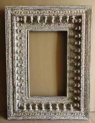 Vintage Look Decorative Collectible Wall Hanging Hand Carved Wooden Mirror Frame - Image 1 of 4