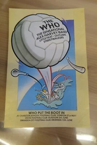 THE WHO - UNUSED CONCERT FLYER / STICKER FOR CHALTON ATHLETIC GIG 1976 - Picture 1 of 4