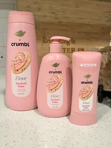 NEU Dove x Crumbl Duschgel Handwäsche Deo Set Konfetti Kuchen - Bild 1 von 1