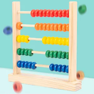 Wooden For Kids Math 50 Counting Beads Multicolor Counters Toys For Learning - Picture 1 of 5