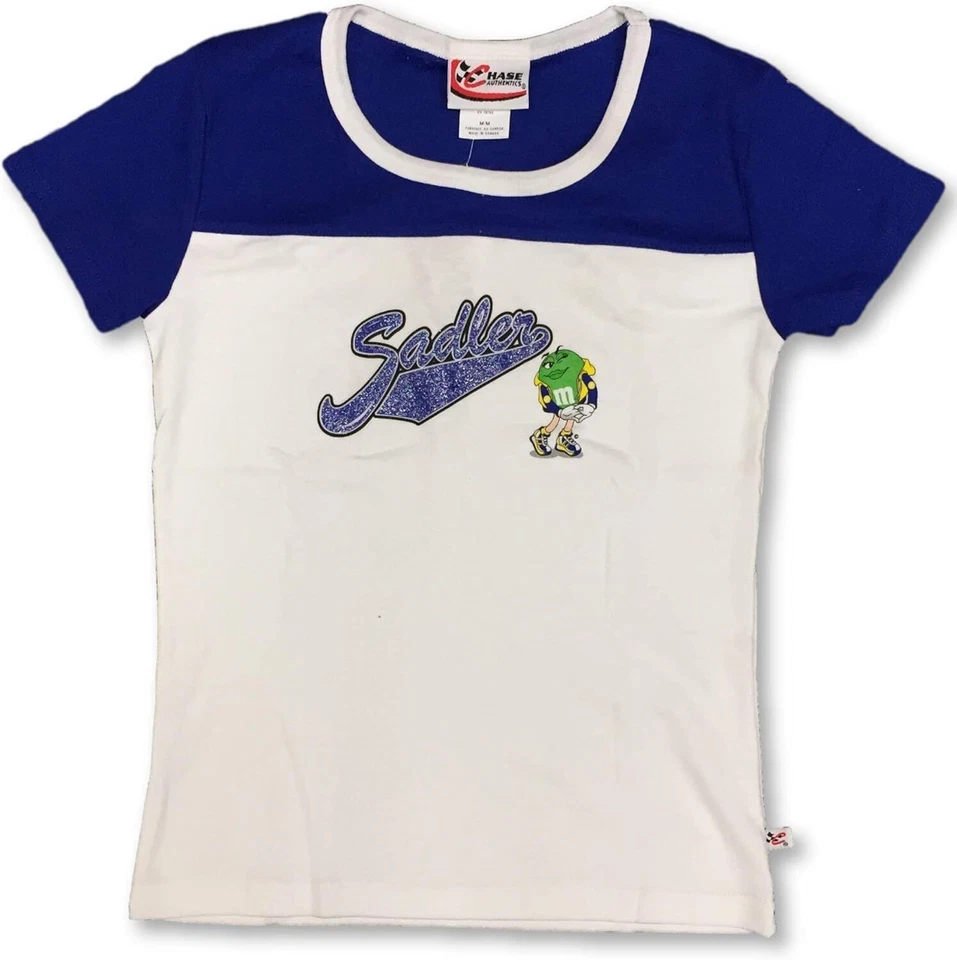 Elliott Sadler Vintage Ladies Crew Neck Trackside Glitter T-Shirts Medium 8/10 - Image 1 of 1