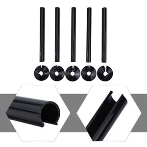 Dekorative schwarze Kunststoff Heizkörper Rohr Abdeckung Kit enthält 5 Stück - Bild 1 von 24