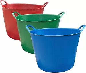 45L LARGE Flexi Storage Tubs Flexible Bucket Toy Laundry Pet Food Garden Horse - Picture 1 of 10