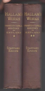 (complete) Set of Two CONSTITUTIONAL HISTORY OF ENGLAND Henry Hallam NFHBs 1882 - Picture 1 of 3