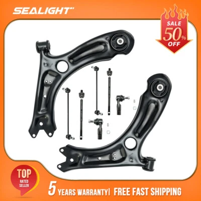 Front Lower Control Arms Sway Bars Tie Rods Kit for 2011 - 2018 Volkswagen Jetta Foto 1 de 4