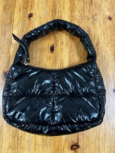 Circus NY Quilted Puffed Small Shoulder Bag Y2K black shine  - Picture 1 of 12