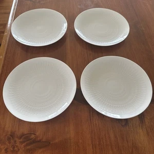 Rosenthal Studio Line Set Four White Romance Salad Plates 7 5/8" Embossed Ovals - Picture 1 of 7