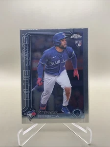 2025 Topps Chrome MLB - Base Card - #163 Steward Berroa (RC) - Toronto Blue Jays - Picture 1 of 2