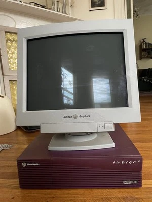 SGI Silicon Graphics Indigo2 Impact 10000 Computer with Monitor - *Read Details* - Image 1 of 4