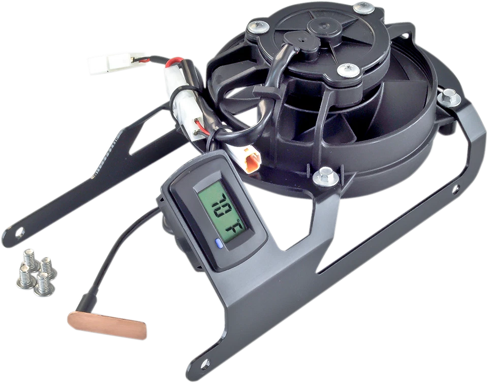 Комплект охлаждающего вентилятора Trail Tech KTM 732-FN1 с датчиком температуры и вентилятором SPAL - Изображение 1 из 1