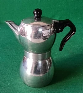 VECCHIA CAFFETTIERA LA SIGNORA 2/3 TZ MEAZZA & MASCIADRI ALLUMINIO VINTAGE. DA40 - Picture 1 of 8