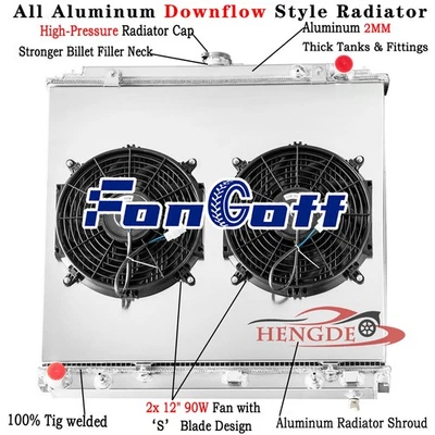 Radiator+Shroud Fan For 05-2018 Nissan Frontier Pathfinder 09-2012 Equator - Image 1 of 4