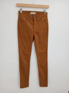 MADEWELL Brown Flat Front 9" High-Rise Slim Skinny Chino Pants Womens Size 24 - Picture 1 of 7