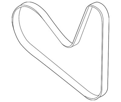 Cinto Volkswagen Serpentine genuíno 06L-903-137-A - Imagem 1 de 3