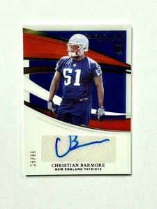 Panini Immaculate Christian Barnore 2023 automático/99 Patriots LEER - Imagen 1 de 3