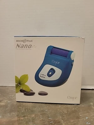 Emjoi Micro-Pedi Nano The Portable Pedicure Battery Operated Blue Cordless NIB - Image 1 of 4