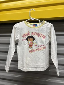 Nick Jr. Dora la Exploradora Botas Vintage Blanco Camisa Manga Larga Talla 5 Que Bonita - Imagen 1 de 6