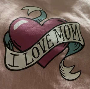 Super Cute Kenzie Dog Cat Hoodie. I Love Mom In Pink! Small/Medium - Picture 1 of 3
