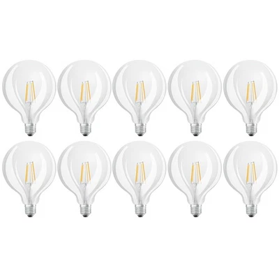 10 x Osram LED Parathom Filament G125 Globe 4W = 40W E27 klar 470lm warmweiß - Bild 1 von 4