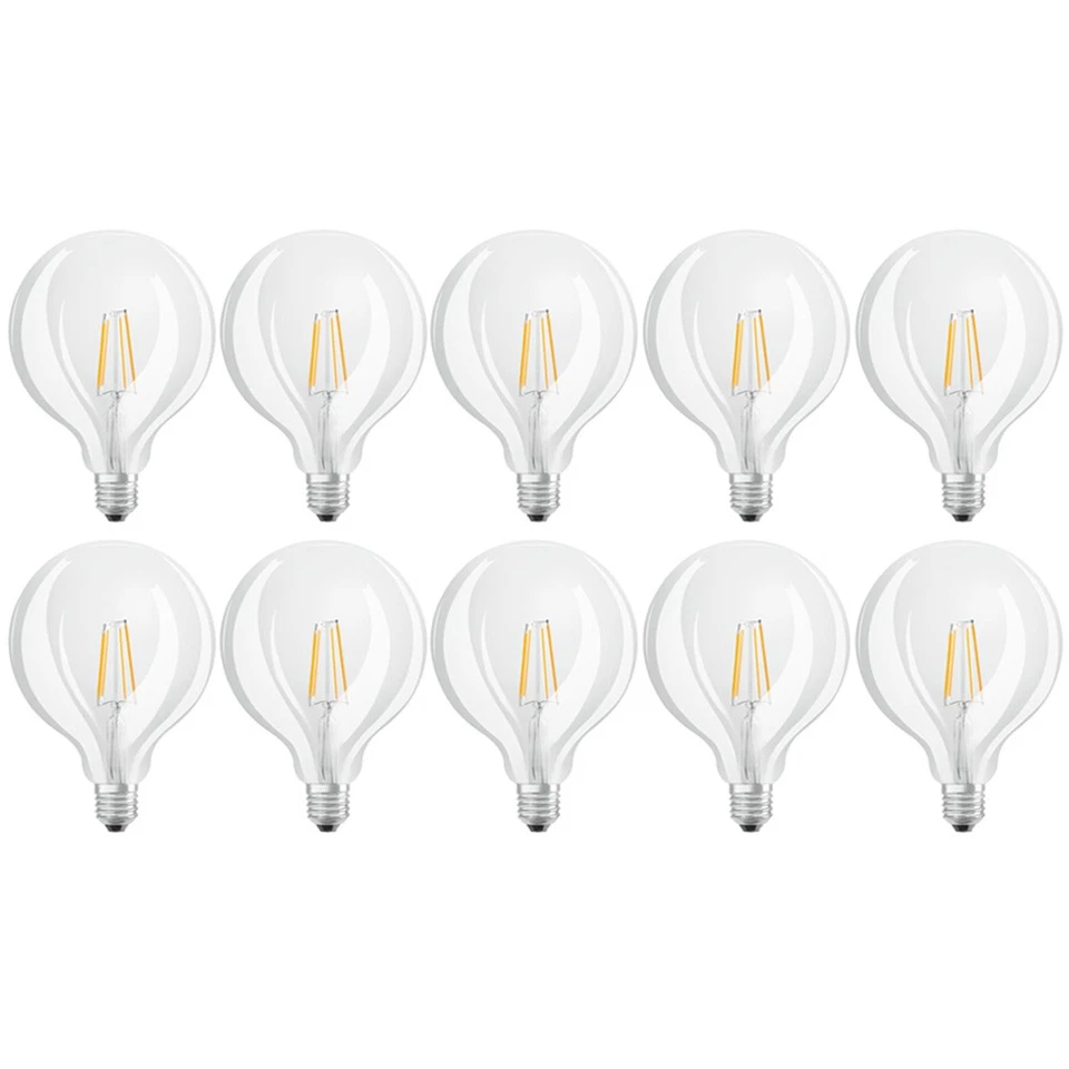 10 x Osram LED Parathom Filament G125 Globe 4W = 40W E27 klar 470lm warmweiß - Bild 1 von 4