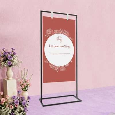 Soporte de exhibición para letrero de boda, soporte para letrero de bienvenida de boda, soporte para letrero de boda Foto 1 de 4