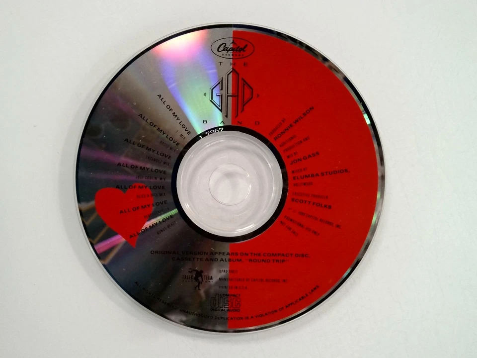 The Gap Band - All Of My Love CD 1990 Promo R&B Capitol Records Foto 1 de 1