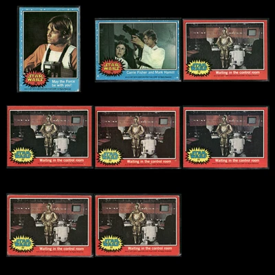 Star Wars 1977 Topps Lot (8) Luke Skywalker Leia VG Vintage SW-B1-R1-D-SW77-L235 - Image 1 of 4